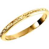 14K White Band Size 6