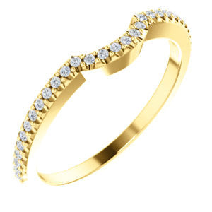 14K Yellow 1-8 CTW Diamond Contour Band