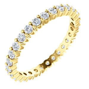 14K Yellow 5-8 CTW Diamond Eternity Band Size 6.5