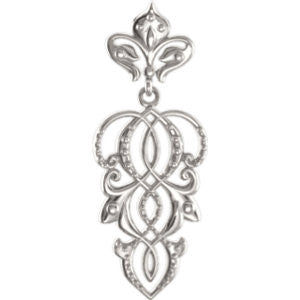 Sterling Silver Decorative Dangle Pendant