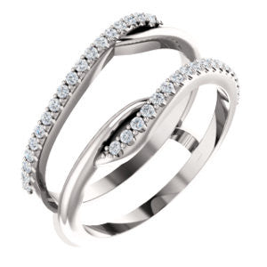 14K White 1/4 CTW Diamond Ring Guard