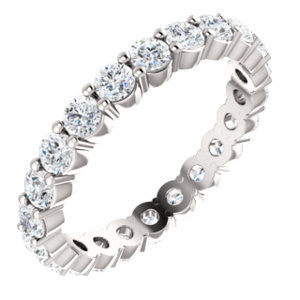 Platinum 1 1-4 CTW Diamond Eternity Band Size 7