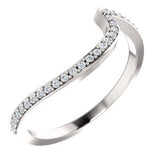 14K White 1/8 CTW Diamond Band for 4.4mm Round Ring