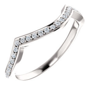 14K White 1-8 CTW Diamond Band