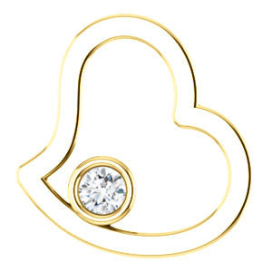 14K Yellow 1-10 CTW Diamond Pendant