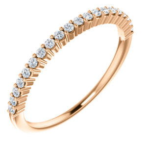 14K Rose 1-5 CTW Diamond Anniversary Band