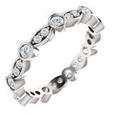 Platinum 1/2 CTW Diamond Eternity Band Size 7