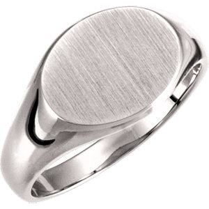 5545 9x11mm Solid Oval Signet Ring