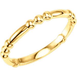 14K Yellow Stackable Ring