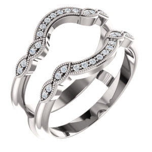 14K Rose 1/8 CTW Diamond Ring Guard