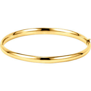 14K Yellow 4.75mm Hinged Bangle Bracelet