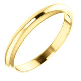 14K Yellow Band for 7.5mm Square Ring