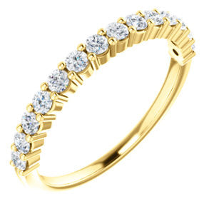 14K Yellow 3-8 CTW Diamond Anniversary Band