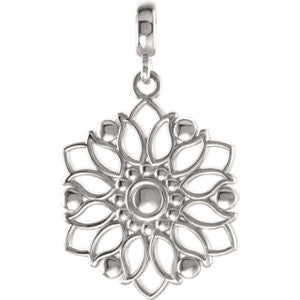 Sterling Silver Decorative Dangle Pendant