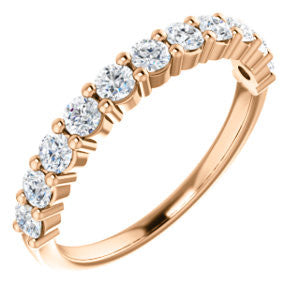 14K Rose 1-2 CTW Diamond Anniversary Band