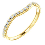 14K White 1/4 CTW Diamond contour Band