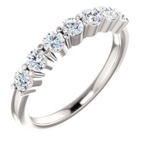 14K White 3-4 CTW Diamond Anniversary Band