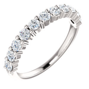 14K White 1-2 CTW Diamond Anniversary Band