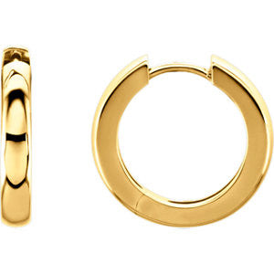 14K Yellow 17.5mm Hinged Hoop Earrings