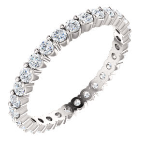 Platinum 5-8 CTW Diamond Eternity Band Size 6