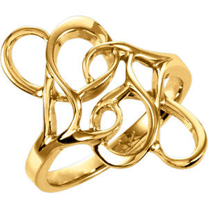 14K Yellow Freeform Ring