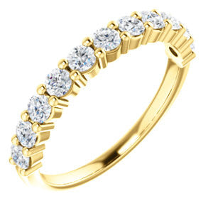 14K Yellow 1-2 CTW Diamond Anniversary Band