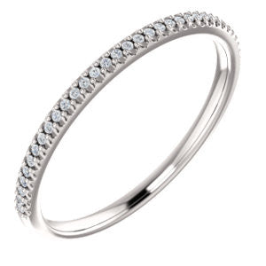 14K White 1-10 CTW Diamond Anniversary Band