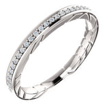 14K White 1/6CTW Diamond Anniversary Band