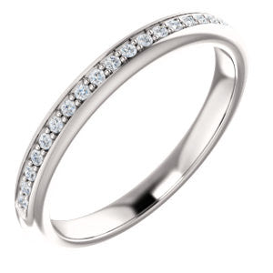 14K White 1/8 CTW Diamond Band