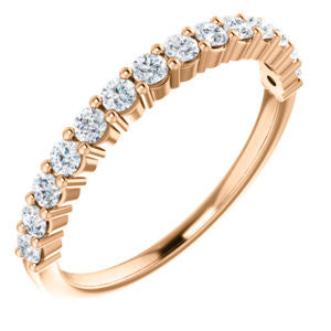 14K Rose 3-8 CTW Diamond Anniversary Band