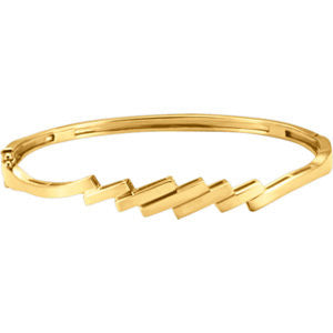 14K Yellow Hinged Bangle Bracelet