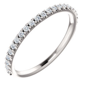 14K White 1/4 CTW Diamond Band