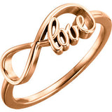 14K Yellow Love Infinity-Inspired Ring