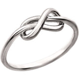 14K White Infinity-Inspired Knot Ring