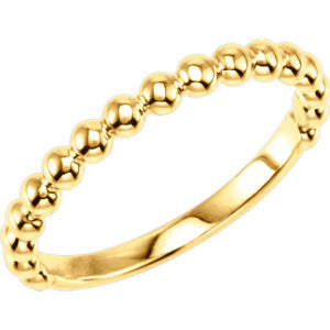 14K Yellow Stackable Metal Fashion Ring