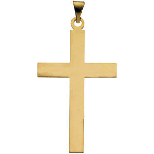 14K Yellow 39x25mm Cross Pendant