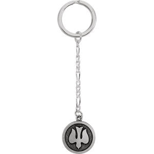 Sterling Silver 23mm Holy Spirit Key Chain