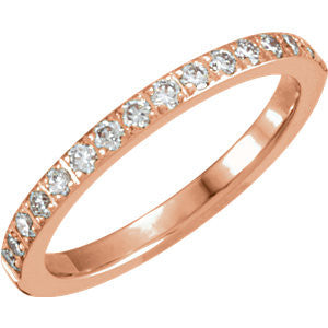 14K Rose 1-3 CTW Diamond Anniversary Band