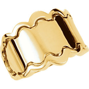 14K White & Yellow Freeform Ring