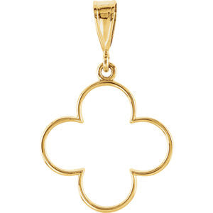 14K Yellow Decorative Pendant