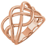 14K Yellow Criss Cross Ring