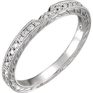 14K White  1-10 CTW Diamond Band