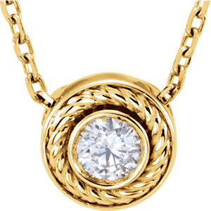 14K Rose 1/10 CTW Diamond Necklace