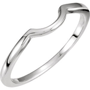 14K White Band for 6.5mm Engagement Ring