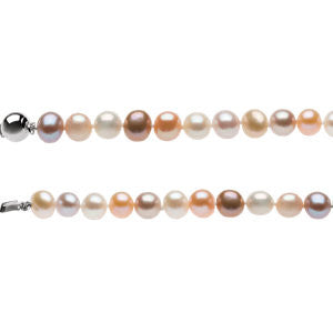 Sterling Silver Freshwater Cultured Pearl 7.75" Bracelet