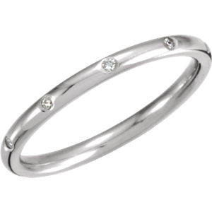 14K White 1-10 CTW Diamond Eternity Band