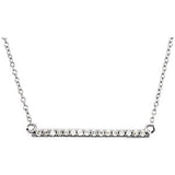 14K Yellow 1/6 CTW Diamond Bar 18" Necklace