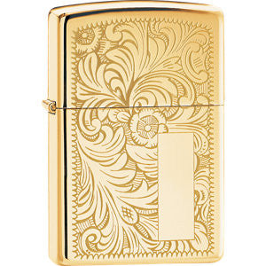 Zippo® Venetian® High Polish Brass Lighter