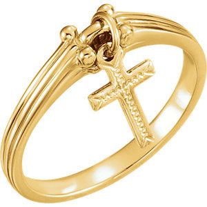 14K Yellow Cross Ring