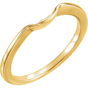 14K Yellow Band for 4.1mm Engagement Ring